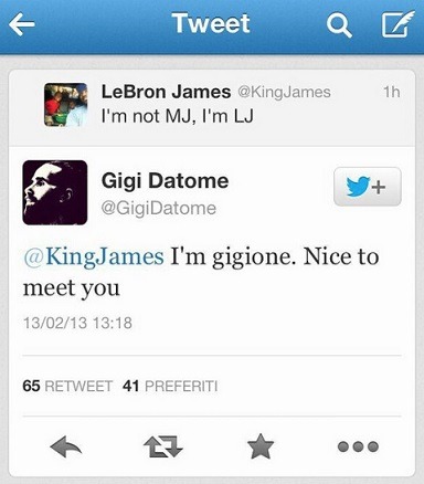 Gigi si presenta a King James